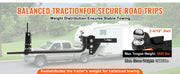 Bild in Galerie-Viewer laden, Amocart 1000/1500 lbs Distribution Hitch Load Leveling 4 Towing Tongue Distributing Hitches Kit with Sway Control for Trailer