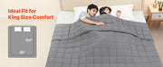 Load image into Gallery viewer, SucceBuy Weighted Blanket 20lb 88x104in King Size Cooling Breathable Blanket w/ Glass Beads All-Season Use for 200-250lb Adults