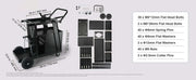 Charger l'image dans la visionneuse de galerie, SucceBuy Welding Cart 2-Tier 4 Drawers Welder Cart with 360° Swivel Wheels Heavy Duty Rolling Welder Cart for Mig Plasma Cutter