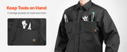 Load image into Gallery viewer, Amocart Flame Resistant Welding Jacket 7oz. FR Shirts for Men Machine Washable Cotton Heat-Resistant Welding Shirt - XL Size