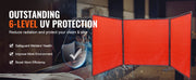 Load image into Gallery viewer, SucceBuy Welding Screen with Frame 6' x 8' Flame-Resistant Vinyl 3 Panel Welding Curtain Screens 12 Swivel Wheels for Workshop