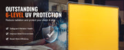 Bild in Galerie-Viewer laden, SucceBuy Welding Screen with Frame 6' x 6' Welding Curtain Screen Flame-Resistant Vinyl Welding Protection Screen
