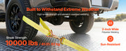 Load image into Gallery viewer, Amocart Wheel Chock Tie-Down Kit Car Tie Down Kit with Break Strength 10009lbs Working Load 3333lbs for ATV UTV & Pickup Trucks