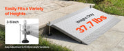 Bild in Galerie-Viewer laden, Amocart 42.5x23.2 in Threshold Ramp 1000LBS Platform Aluminum Wheelchair Ramp with Adjustable Height for Doorways Home Steps