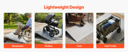 Bild in Galerie-Viewer laden, Amocart 42.5x23.2 in Threshold Ramp 1000LBS Platform Aluminum Wheelchair Ramp with Adjustable Height for Doorways Home Steps