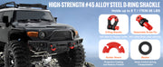 Charger l'image dans la visionneuse de galerie, Amocart 2pcs 3/4" D-Ring Shackle U-Hook Loop Shackles with 7/8" Pin Isolators & Washers for Jeep Off Road Vehicle Recovery