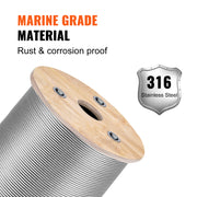Load image into Gallery viewer, SucceBuy 152M/500Ft Wire Rope 316 Stainless Steel Strong Tension Soft Fishing Lifting Cable 7*7 Clothesline 1.5MM-3.2MM Diameter