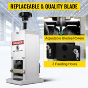 Load image into Gallery viewer, SucceBuy Electric Wire Stripping Machine 370W 1.5mm-38mm Cable Stripper Peeling 11 Channels & 10 Blades Removing Plastic Rubber