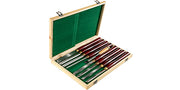 Charger l'image dans la visionneuse de galerie, Succebuy 8PCS+1 Free HSS Lathe Chisel Set for Wood Turning Root Furniture Carving Knife 6.89" Blade 16.14" Chisel With Tool Box
