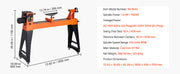 Load image into Gallery viewer, Amocart Woodworking Lathe 1.5 HP 16x40 in / 2 HP 18x40 in, 0-3200 RPM Variable Speed, for Medium to Large Projects Woodworking