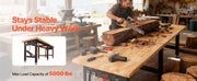 Charger l'image dans la visionneuse de galerie, Amocart 5000 lbs Adjustable Workbench 72/96 x 24in Oak Wood Top Workstation with 4 AC Outlets Hardwood Worktable for Garage