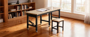 Charger l'image dans la visionneuse de galerie, Amocart 5000 lbs Adjustable Workbench 72/96 x 24in Oak Wood Top Workstation with 4 AC Outlets Hardwood Worktable for Garage