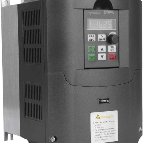 Amocart 7.5KW VFD Inverter 1 Phase 220V Input 3 Phase 380V Output Converter AC Motor Variable Frequency Drive Industrial Motor Speed Control Phase Converter