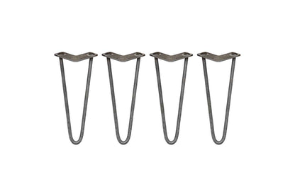 Monstershop Hairpin Legs 2 Prong | Raw Steel | 12mm