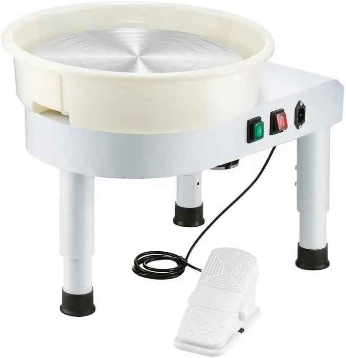 450W 35cm Pottery Wheel Machine Ceramic Clay Art Craft Tool with 9.8 Inch LCD Touch Screen Foot Pedal Detachable ABS Basin Electric DIY Clay Sculpting Spinner for Adults Beginners Ceramic Forming