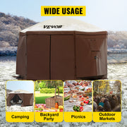 Load image into Gallery viewer, Amocart Pop-up Camping Gazebo Camping Canopy Shelter 6 Sided 12' x 12' / 10' x 10' Sun Shade Tents &amp; Canopies Camping &amp; Hiking
