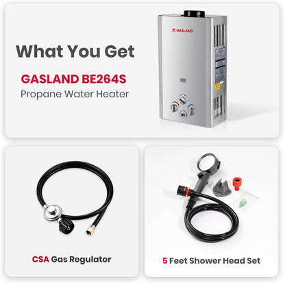 Outdoor Propane Tankless Water Heater | 2.64GPM 10L | CSA Certified
