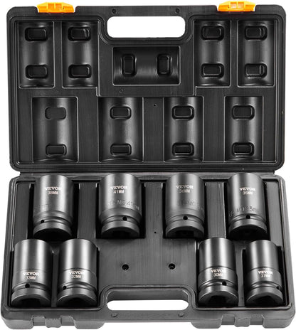 1/2" Drive Impact Socket Set 65 Piece, 3/8" to 1-1/4" and 10-24mm