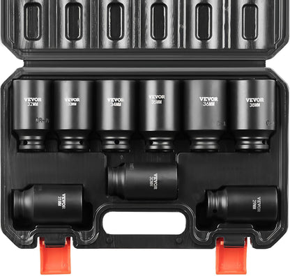 1/2" Drive Impact Socket Set 65 Piece, 3/8" to 1-1/4" and 10-24mm