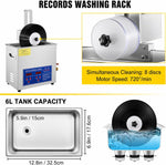 Amocart 6L Knob Ultrasonic Vinyl Record Cleaner Portable Washing Machine Ultrasound Dishwasher Contact Lenses Dental Jewelry