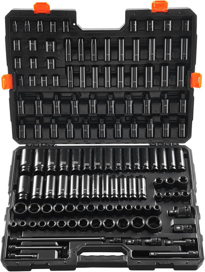1/2" Drive Impact Socket Set 65 Piece, 3/8" to 1-1/4" and 10-24mm