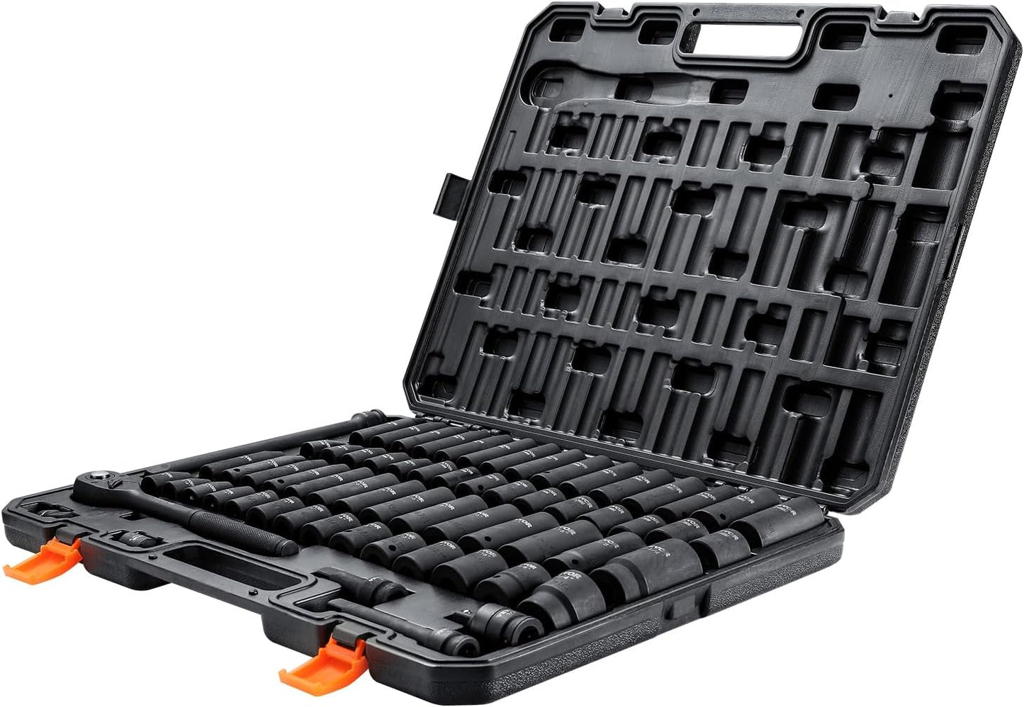 1/2" Drive Impact Socket Set 65 Piece, 3/8" to 1-1/4" and 10-24mm
