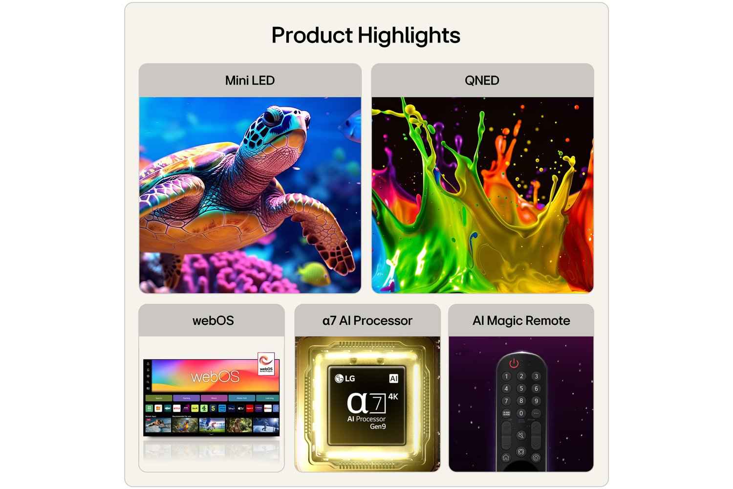 LG QNED72 75" QNED AI Mini LED 4K Smart TV (2026) | 75QNED72B6A.AEI