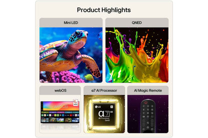 LG QNED72 75" QNED AI Mini LED 4K Smart TV (2026) | 75QNED72B6A.AEI