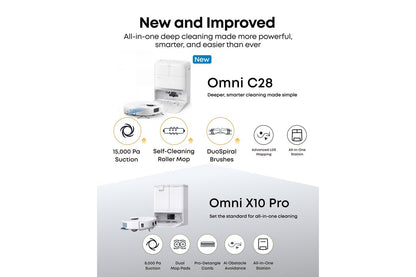 Eufy Robot Vacuum Omni C28 White with Extra Dust Bags | T211AV20
