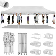 Charger l'image dans la visionneuse de galerie, 10x30ft Pop Up Canopy Tent Gazebo Party Heavy Duty Marquee Awning With 8 Sidewall Outdoor Commercial Event Instant Tent Gazebo
