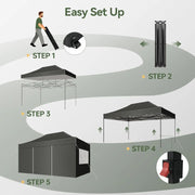 Charger l'image dans la visionneuse de galerie, Aoxun 10x15FT Pop Up Gazebo with Sides Heavy Duty Waterproof Outdoor Canopy Tent with Roller Bag and Sandbags for Parties Weddings
