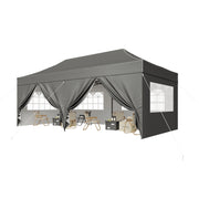 Charger l'image dans la visionneuse de galerie, Aoxun 10x20FT Pop Up Gazebo Heavy Duty Instant Canopy Tent with Sides Waterproof Outdoor Shelter for Garden Party BBQ with Wheeled Bag
