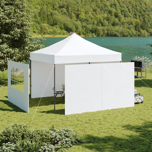 Aoxun 3 x 3m Pop-Up Gazebo Waterproof Heavy-Duty Canopy Tent with Sidewalls, UV Protection, Roller Bag, and Sandbags for Camping, Beach, Weddings, Parties, and Outdoor Shelter