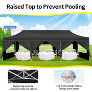 Charger l'image dans la visionneuse de galerie, 10x30ft Pop Up Canopy Tent Gazebo Party Heavy Duty Marquee Awning With 8 Sidewall Outdoor Commercial Event Instant Tent Gazebo
