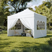 Load image into Gallery viewer, Aoxun 3 x 3m Pop-Up Gazebo Waterproof Heavy-Duty Canopy Tent with Sidewalls, UV Protection, Roller Bag, and Sandbags for Camping, Beach, Weddings, Parties, and Outdoor Shelter
