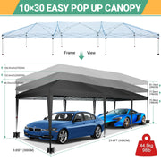 Load image into Gallery viewer, 10x30ft Pop Up Canopy Tent with 8 Sidewalls Tents for Party Waterproof Camping Canopy,Outdoor Portable Gazebo for Backyard
