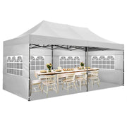 Load image into Gallery viewer, Pop up Canopy Tent 10x20 Heavy Duty Gazebo with 6 Sidewalls, UPF 50+ All Weather Waterproof Commercial Outdoor Wedding Party Tents Canopy with Roller Bag
