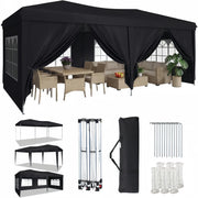 Load image into Gallery viewer, Aoxun 10x20ft Pop Up Gazebo With Sides Waterproof Outdoor Canopy With Wheeled Carry Bag 4 Weight Bags 12 Stakes 6 Ropes Heavy Duty Instant Shelter For Garden Party BBQ
