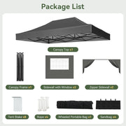 Charger l'image dans la visionneuse de galerie, Aoxun 10x15FT Pop Up Gazebo with Sides Heavy Duty Waterproof Outdoor Canopy Tent with Roller Bag and Sandbags for Parties Weddings
