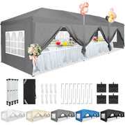 Load image into Gallery viewer, 10x30ft Pop Up Canopy Tent with 8 Sidewalls Tents for Party Waterproof Camping Canopy,Outdoor Portable Gazebo for Backyard

