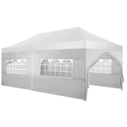Load image into Gallery viewer, Pop up Canopy Tent 10x20 Heavy Duty Gazebo with 6 Sidewalls, UPF 50+ All Weather Waterproof Commercial Outdoor Wedding Party Tents Canopy with Roller Bag
