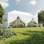 Charger l'image dans la visionneuse de galerie, Aoxun 10x20FT Pop Up Gazebo Heavy Duty Instant Canopy Tent with Sides Waterproof Outdoor Shelter for Garden Party BBQ with Wheeled Bag
