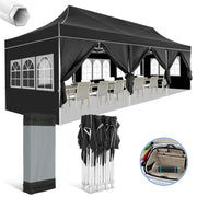 Charger l'image dans la visionneuse de galerie, 10x30ft Pop Up Canopy Tent Gazebo Party Heavy Duty Marquee Awning With 8 Sidewall Outdoor Commercial Event Instant Tent Gazebo
