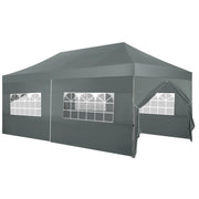 Load image into Gallery viewer, Pop up Canopy Tent 10x20 Heavy Duty Gazebo with 6 Sidewalls, UPF 50+ All Weather Waterproof Commercial Outdoor Wedding Party Tents Canopy with Roller Bag
