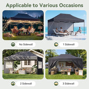 Load image into Gallery viewer, Aoxun 10x15FT Pop Up Gazebo with Sides Heavy Duty Waterproof Outdoor Canopy Tent with Roller Bag and Sandbags for Parties Weddings

