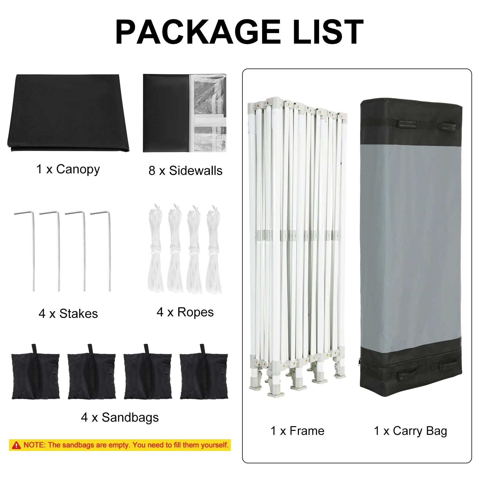 10x30ft Pop Up Canopy Tent Gazebo Party Heavy Duty Marquee Awning With 8 Sidewall Outdoor Commercial Event Instant Tent Gazebo