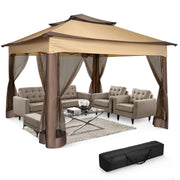 Load image into Gallery viewer, 11x11ft Pop Up Gazebo Pavilion With Mosquito Netting Outdoor Canopy Tent With Carry Bag Gazebo For Garden Backyard Lawn Patio
