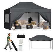 Load image into Gallery viewer, Aoxun 10x15FT Pop Up Gazebo with Sides Heavy Duty Waterproof Outdoor Canopy Tent with Roller Bag and Sandbags for Parties Weddings
