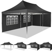 Load image into Gallery viewer, 10x20ft Pop Up Canopy Gazebo With 6 Sidewall Wedding Party Outdoor Gazebos UV50+ Waterproof Tent For Parties 3 Adjustable Height
