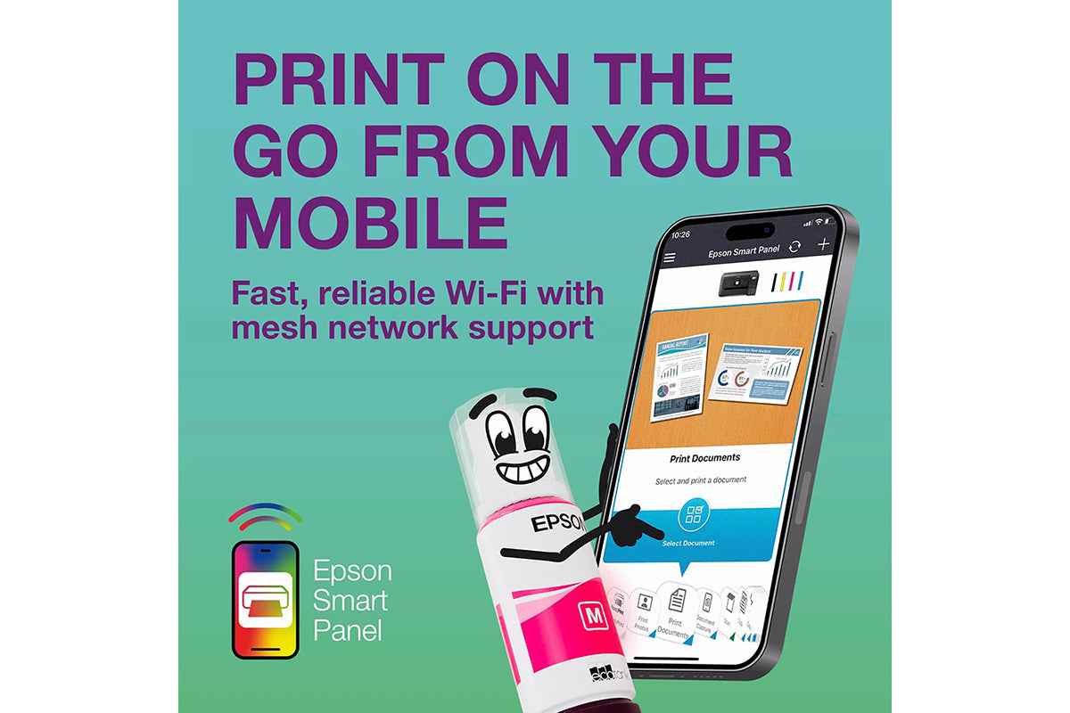 Epson EcoTank ET-1910 A4 Wi-Fi & AirPrint Ink Tank Printer | Black